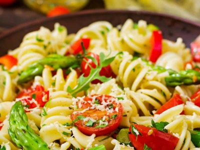 Fusilli met groene asperges en Gran Gusto - Galbani