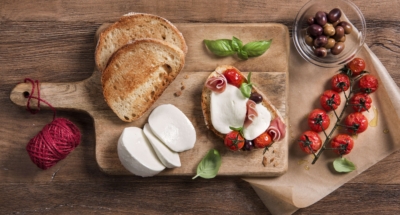 Bruschetta tomate et Mozzarella - Galbani