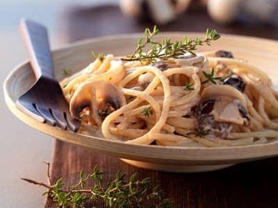 Pasta met eekhoorntjesbrood, Ricotta en tijm - Galbani