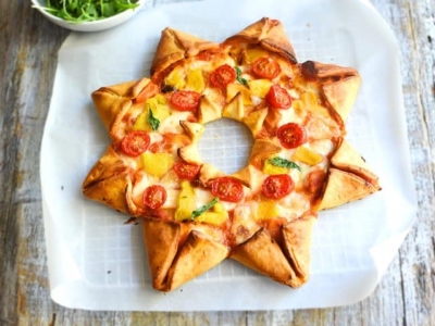 Pizza étoile tomates mozzarella et poivrons - Galbani