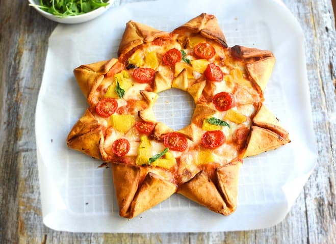 Pizza étoile tomates mozzarella et poivrons - Galbani