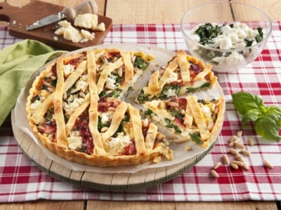 Quiche met Ricotta, spinazie en ham - Galbani