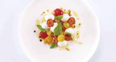 Caprese met cherrytomaten en Mini Mozzarella - Galbani