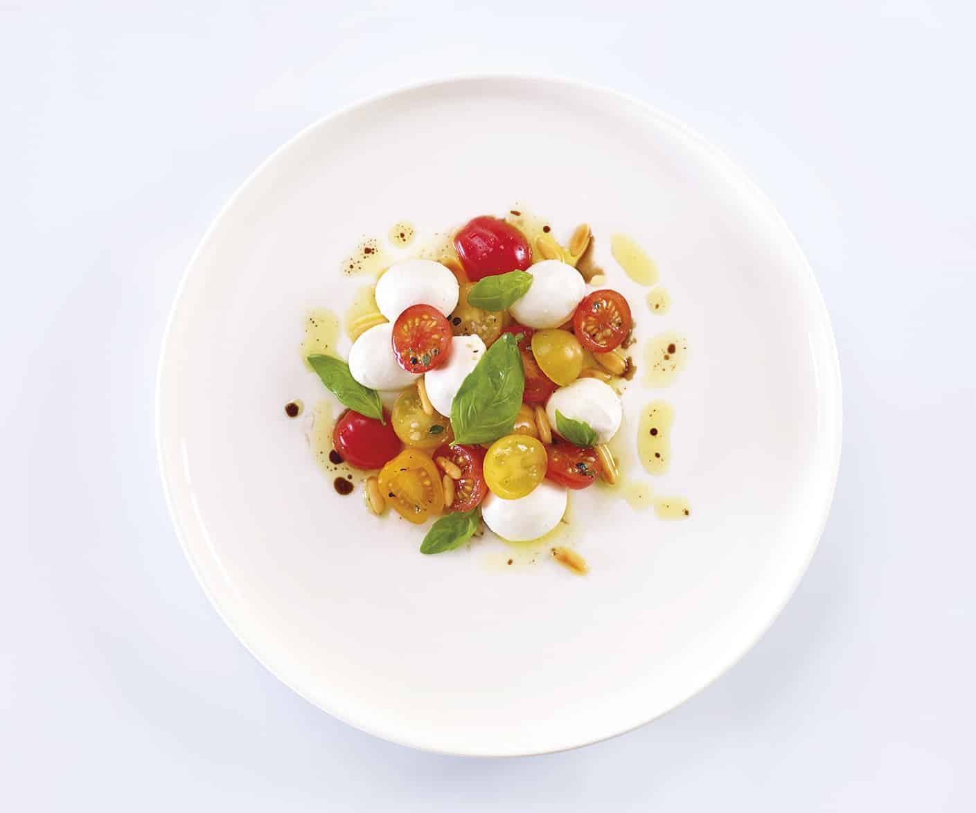 Caprese aux tomates cerises et Mini Mozzarella